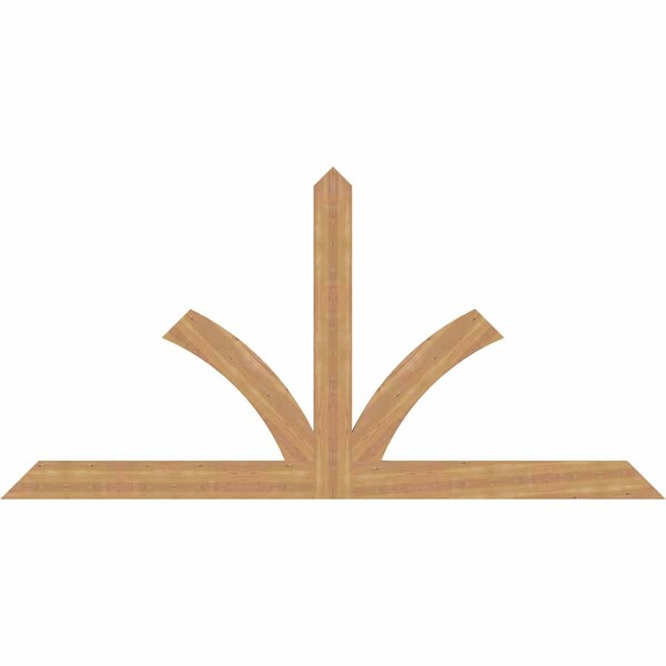 Ekena Millwork Richland Timber Gable Bracket, Western Red Cedar, 96"W x 48"H x 1 1/2"D x 5 1/2"F, 12/12 Pitch GBW096X48X0206RIC00SWR - main
